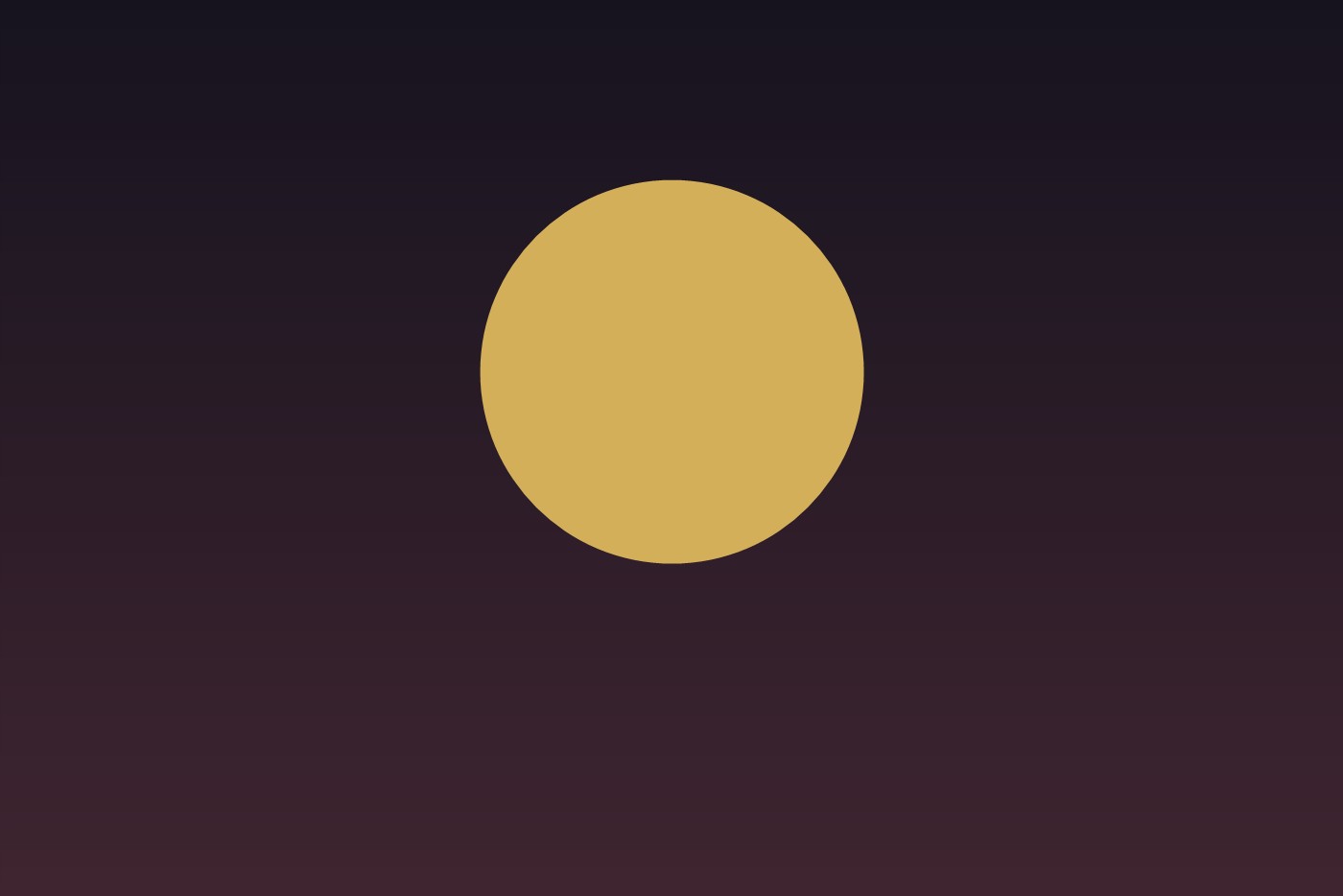 Amber sun dipping into a dark horizon